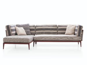 RIBES - Fabric garden sofa with chaise longue _ B&B Italia Outdoor